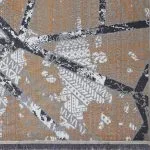 گلیم گلیم طرح چهل تکه مراکشی 320 شانه کد 610511 رنگ نقره ای