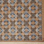 گلیم طرح لوزی چهارگل 320 شانه زمینه بژ
