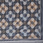 گلیم طرح لوزی چهارگل 320 شانه زمینه دودی