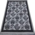فرش گلیم طرح بوستان 320 شانه رنگ نقره ای کد 10841