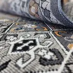 فرش گلیم طرح زرندی رنگ دودی 320 شانه کد 10848 - فرشخونه