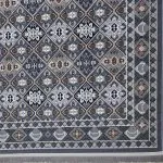 فرش گلیم طرح زرندی رنگ دودی 320 شانه کد 10848 - فرشخونه