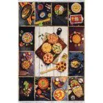 فرش آشپزخانه طرح پیتزا و فست و فود 700 شانه تراکم 3300 کد 101451
