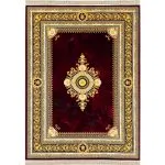 فرش طرح ژینوس 1200 شانه غیر برجسته طلاکوب کد 10877 - رنگ سرمه ای