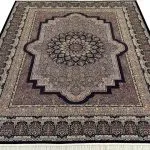 فرش کرمان طرح سلطان 1200 شانه سرمه ای کد 210943 - فرشخونه