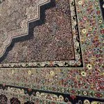 فرش کرمان طرح فروزان 1200 شانه سرمه ای کد 210943 - فرشخونه