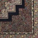 فرش کرمان طرح فروزان 1200 شانه سرمه ای کد 210943 - فرشخونه