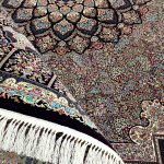 فرش کرمان طرح فروزان 1200 شانه سرمه ای کد 210943 - فرشخونه