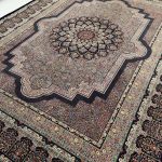 فرش کرمان طرح فروزان 1200 شانه سرمه ای کد 210943 - فرشخونه