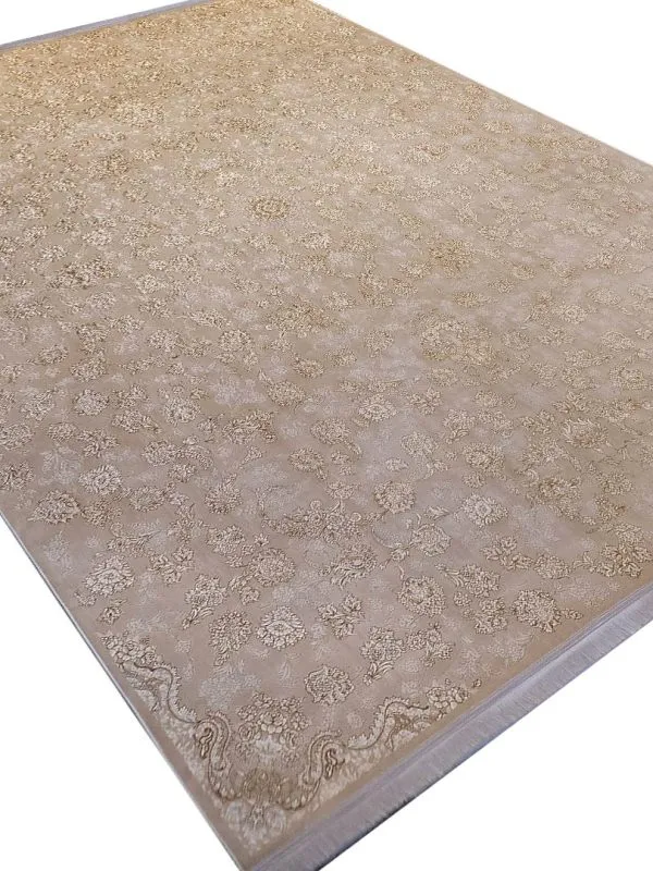 فرش طلاکوب افشان طرح خاتون گل برجسته 1200 شانه کد 73211