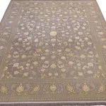 فرش طلاکوب طرح تارا رنگ فیلی روشن 1200 شانه گل برجسته کد 201250 - فرشخونه
