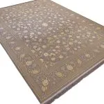فرش طلاکوب طرح تارا رنگ فیلی روشن 1200 شانه گل برجسته کد 201250 - فرشخونه