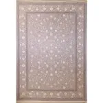 فرش طلاکوب افشان طرح الماس 1200 شانه گل برجسته کد 201310 - رنگ موشی - فرشخونه
