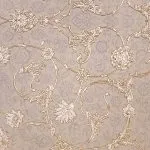 فرش طلاکوب افشان طرح الماس 1200 شانه گل برجسته کد 201310 - رنگ نقره ای - فرشخونه