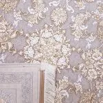 فرش طلاکوب افشان طرح سوگل 1200 شانه گل برجسته کد 201312 - رنگ نقره ای - فرشخونه