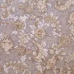 فرش طلاکوب افشان طرح سوگل 1200 شانه گل برجسته کد 201312 - رنگ نقره ای - فرشخونه