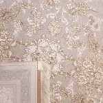فرش طلاکوب افشان طرح سوگل 1200 شانه گل برجسته کد 201312 - رنگ موشی - فرشخونه