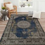 فرش وینتیج ترنج گرد 700 شانه کد 770011 - Image 18