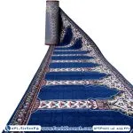 فرش سجاده ای طرح پنجره فولادی آبی تیره 440 شانه کد 40581