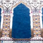 فرش سجاده ای طرح محرابی رنگ آبی کد 40585