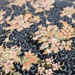 فرش طرح گلفام سرمه ای و نقره ای 1200 شانه کد 210079 - Image 11