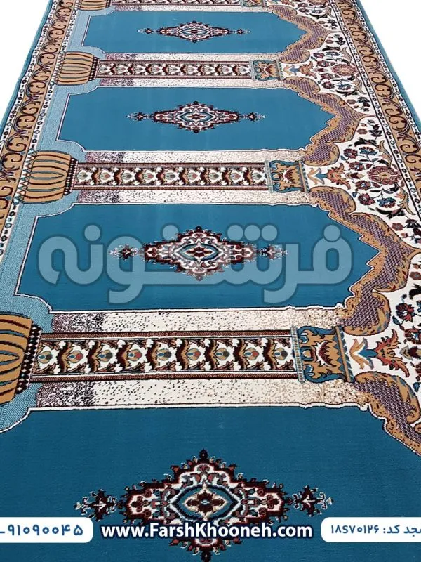 فرش مسجد رضوان 500 شانه زمینه آبی