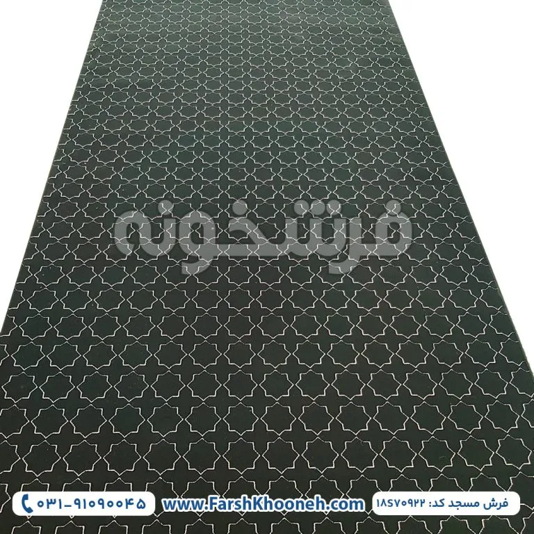 فرش سجاده ساده طرح پنجره فولادی سبز 700 شانه کد 70922 - فرشخونه