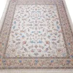 فرشینه فرش طرح افشان رنگ کرم کد 1007
