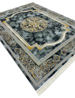 فرش طرح هلن دودی 1200 شانه طلاکوب