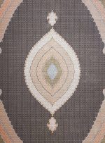 فرش ریز ماهی طرح مدال سرمه ای غیر برجسته 1200 شانه کد 20844 - فرشخونه