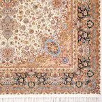 فرش تبریز طرح سالاری 1200 شانه غیر برجسته کد 20251 رنگ کرم - فرشخونه