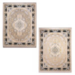 فرش طرح بهارستان 1200 شانه رنگ صدفی کد 11F230906 - Image 2