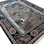 فرش شکارگاه سرمه ای 1200 شانه کد 16F220088