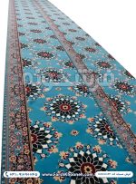 خرید فرش سجاده طرح تشریفات خورشید زمینه آبی کد 18S701022 - فرشخونه