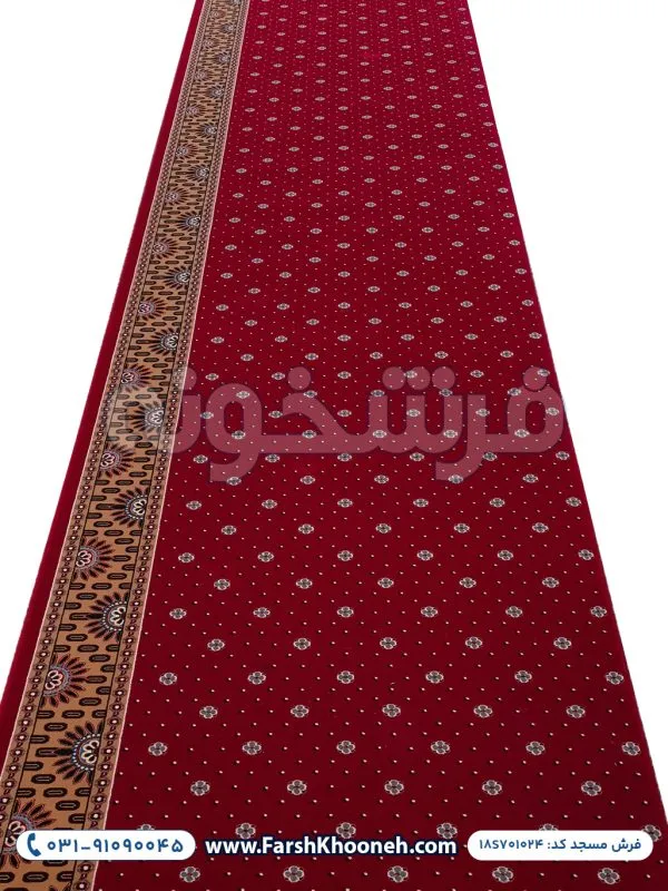 خرید فرش سجاده طرح تشریفات باستان زمینه لاکی کد 18S701024 - فرشخونه