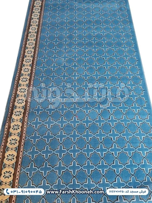 فرش تشریفات سجاده ای طرح شمسه حاشیه ستاره کد 1025 - فرشخونه