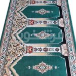 خرید فرش سجاده طرح محراب زمینه سبز کد 18S701025 - فرشخونه