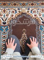 خرید فرش سجاده طرح محرابی 700 شانه زمینه گردویی کد 18S701041 - فرشخونه