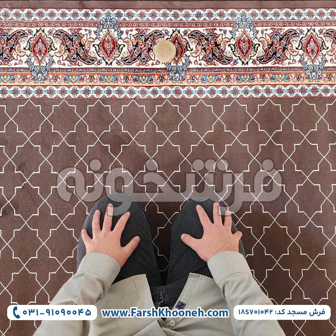 فرش محرابی زرشکی