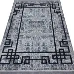 گلیم فرش 320 شانه کد 7015 رنگ طوسی