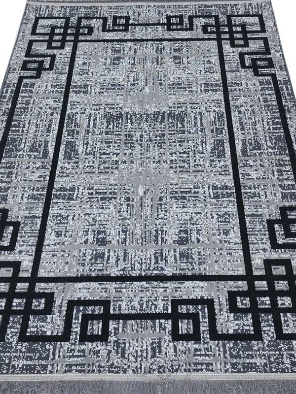 گلیم فرش 320 شانه کد 7015 رنگ طوسی