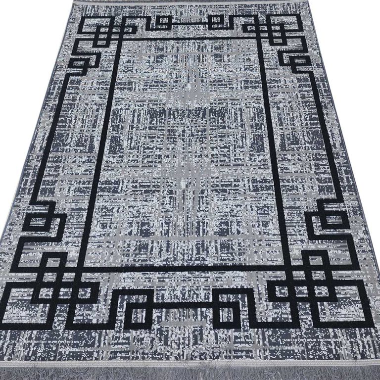 گلیم فرش 320 شانه کد 7015 رنگ طوسی