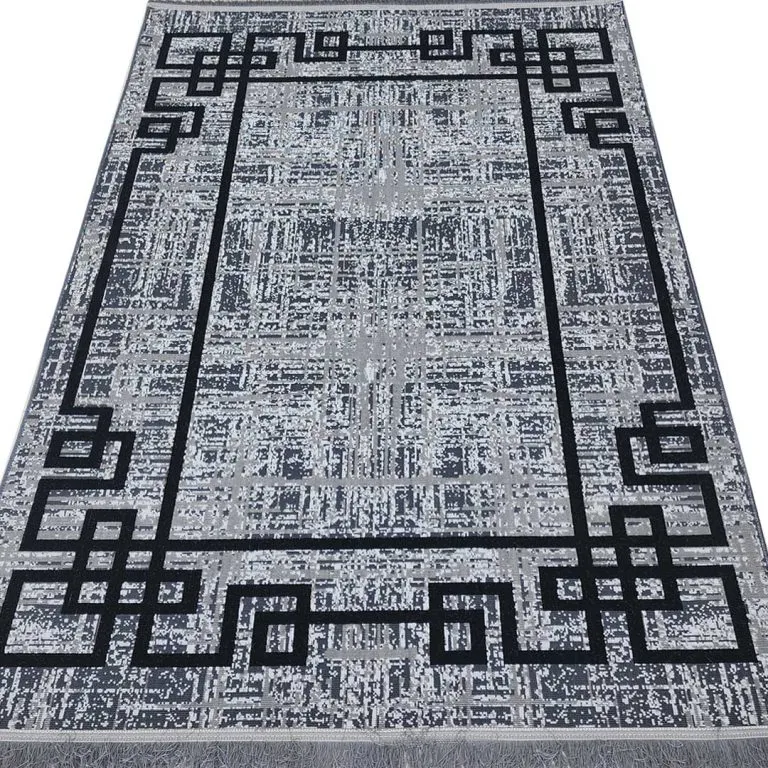 گلیم فرش 320 شانه کد 7015 رنگ طوسی