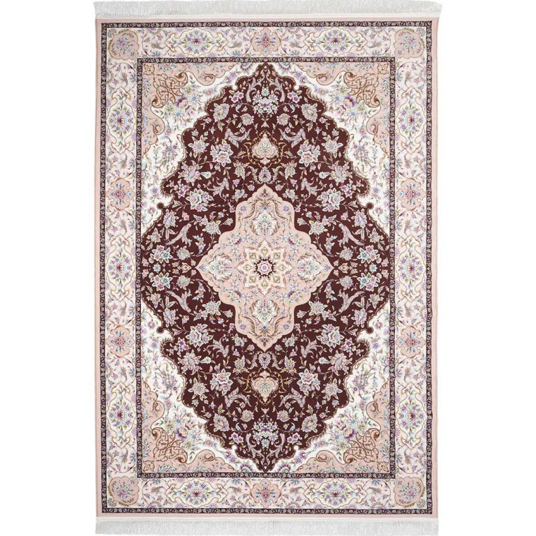 فرش کلاریس اصیل 1200 شانه رنگ قهوه ای کد 2100935