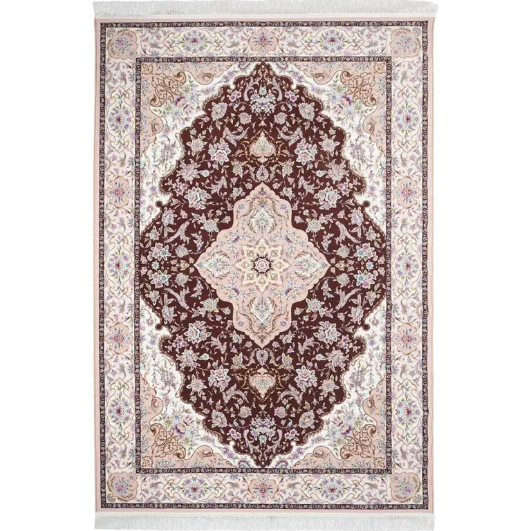 فرش کلاریس اصیل 1200 شانه رنگ قهوه ای کد 2100935