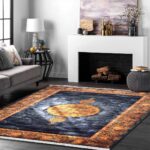 فرش چاپی سه بعدی سرمه ای و خاکستری 1200 شانه کد 2400428 - Image 7