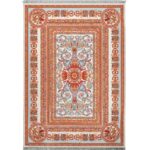 فرش فرانسوی کلاریس طرح ژاسمین آبی 1200 شانه کد 300319