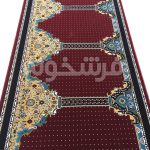 فرش سجاده ای طرح طوبی 1000 شانه زمینه لاکی کد 3010 - فرشخونه
