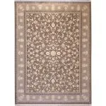 فرش طلاکوب افشان طرح افرا گل برجسته 1200 شانه کد 731415 طوسی