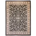فرش طلاکوب افشان طرح افرا گل برجسته 1200 شانه کد 731418 دودی